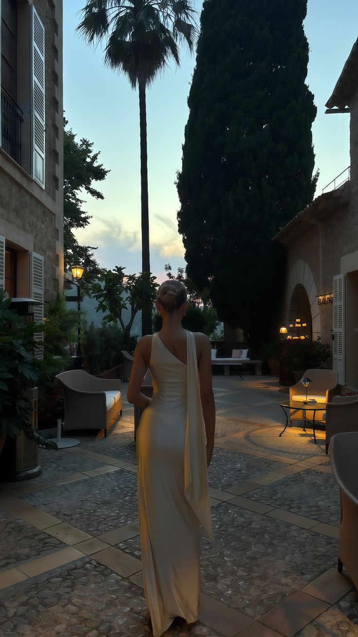 Minimalist Cream Apricot Slim-Fit One-Shoulder Halter Satin Long Prom Dress Evening Dress Bridesmaid Dress