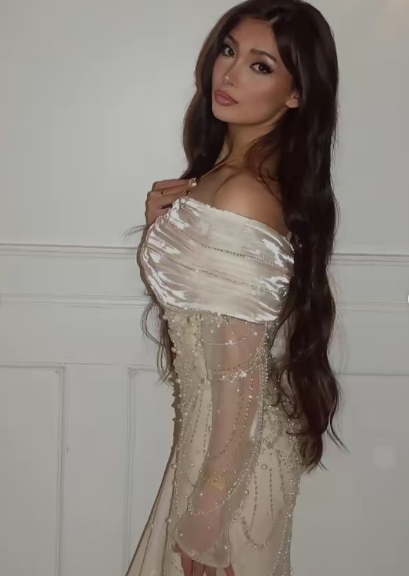 Elegant Beige Mermaid Off-the-Shoulder Beaded Tulle Satin Train Prom Dress Evening Dress