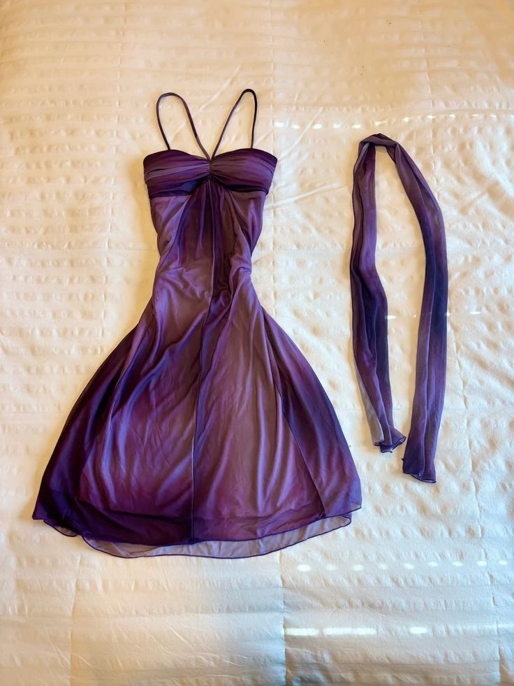 Elegant Purple Gradient Sleeveless Chiffon Birthday Party Homecoming Dress