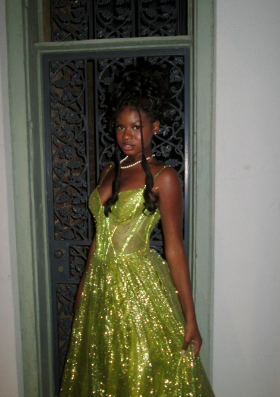 Glamorous Bright Green A-Line Spaghetti Strap Deep V Sequin Tulle Long Prom Dress Evening Dress