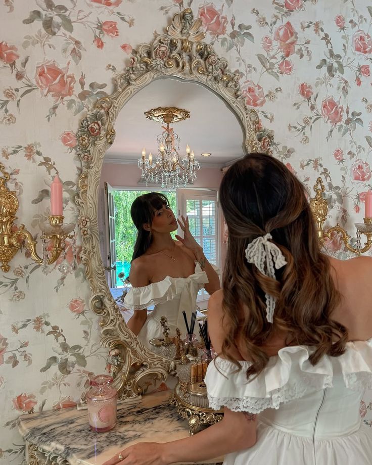 French Retro White One-shoulder Ruffled Short-sleeved Bow A-line Birthday Dress Homecoming Dress