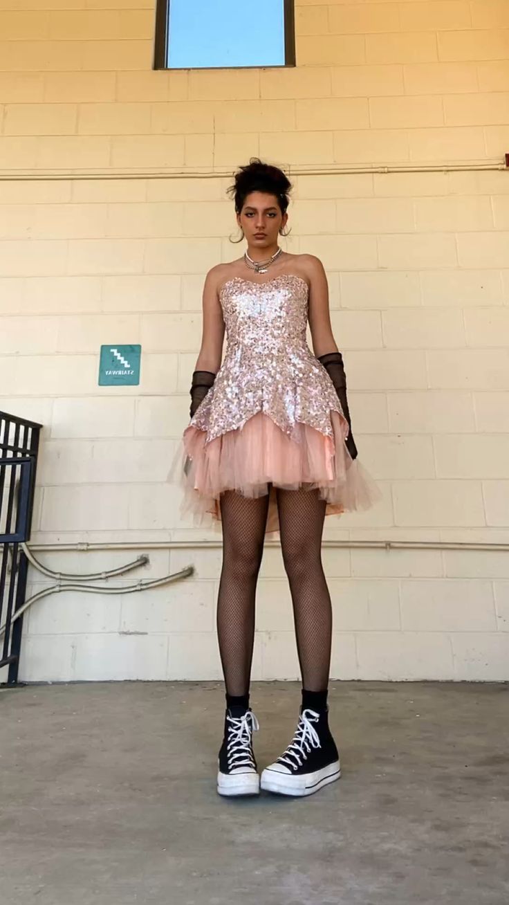 Sweet Pink Sequins with Tulle A-line Birthday Party Homecoming Dress