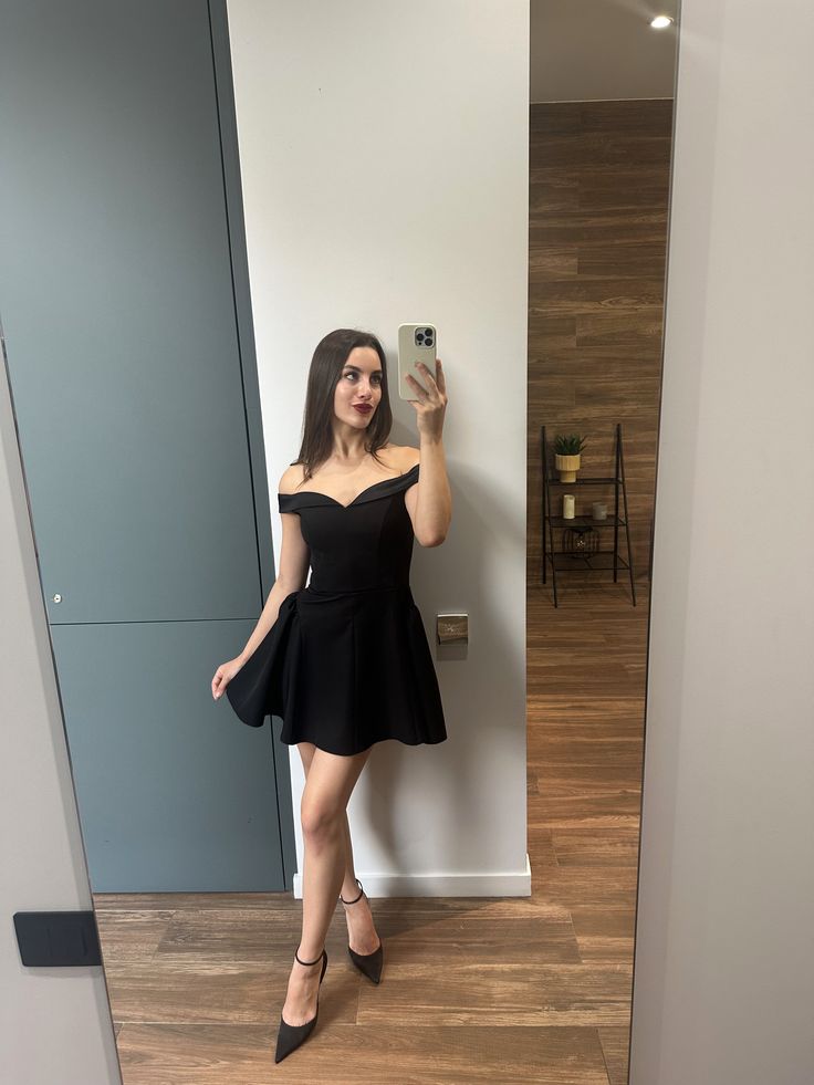 Elegant Black One-shoulder Slim A-line Satin Birthday Party Homecoming Dress
