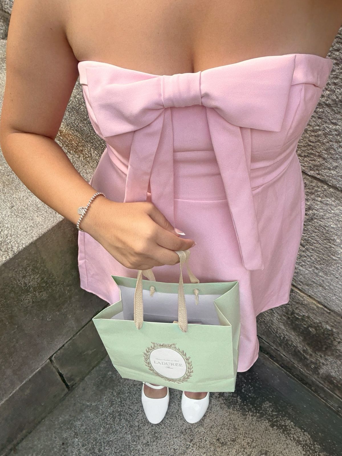 Sweet Pink Bow Waist A-line Birthday Party Homecoming Dress