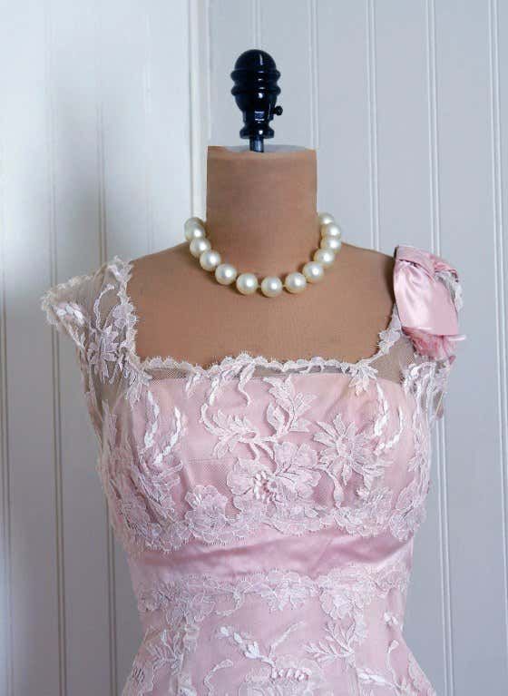 Vintage Light Pink Square Neck Lace Waist Mini 17th Birthday Homecoming Dress
