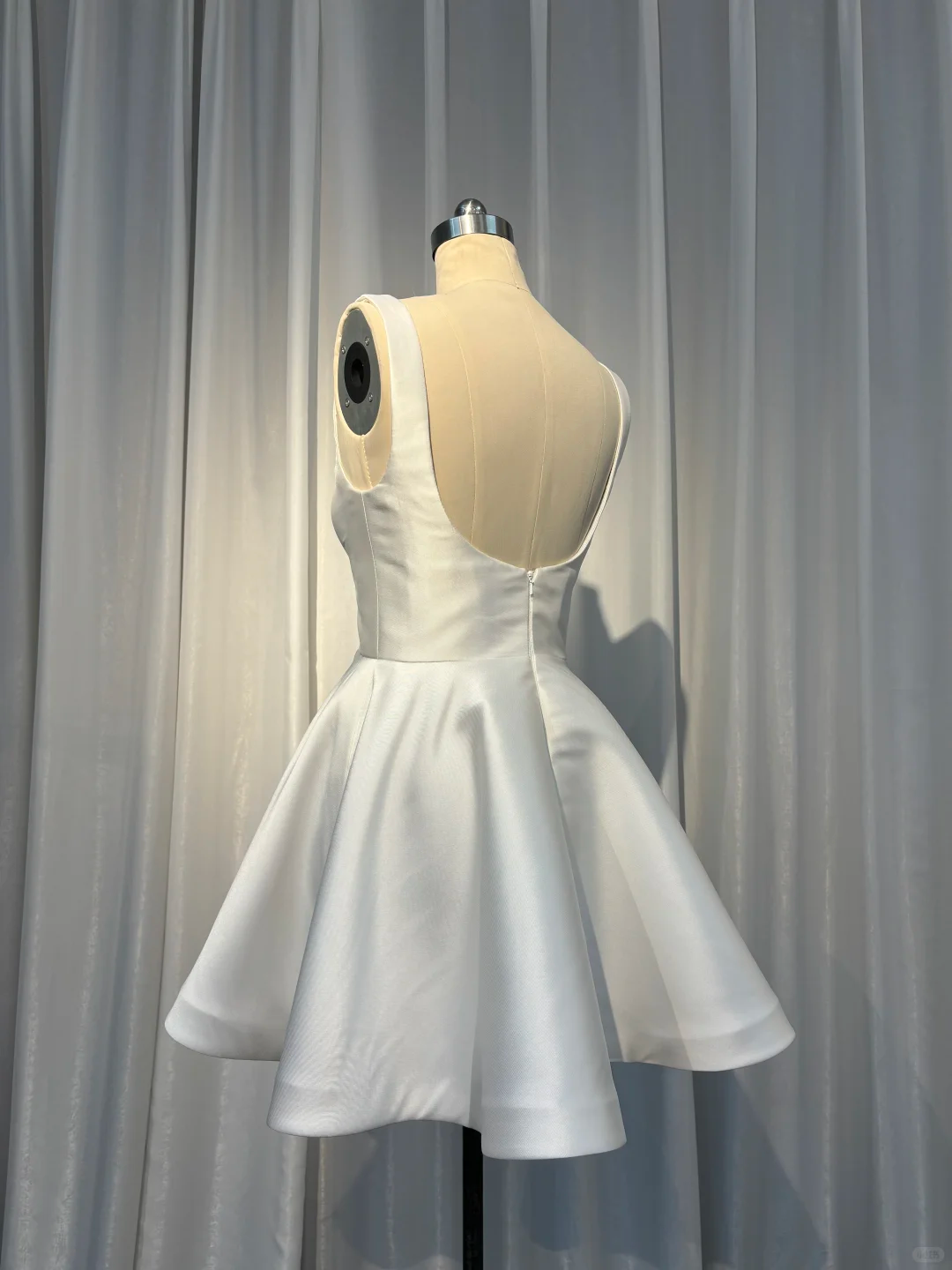 Simple Satin Square Neck White Short 6th Grade Homecoming Dress Cocktail Dress