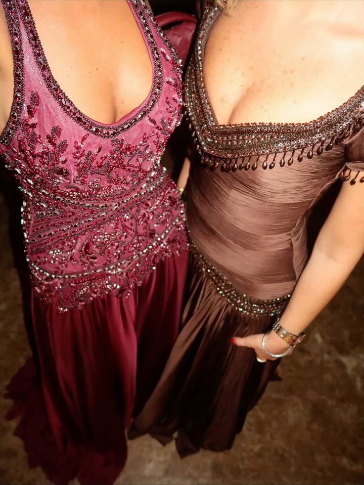 Vintage Retro Dark Coffee Short Sleeve Beaded Tassel Chiffon Long Prom Dress Evening Dress