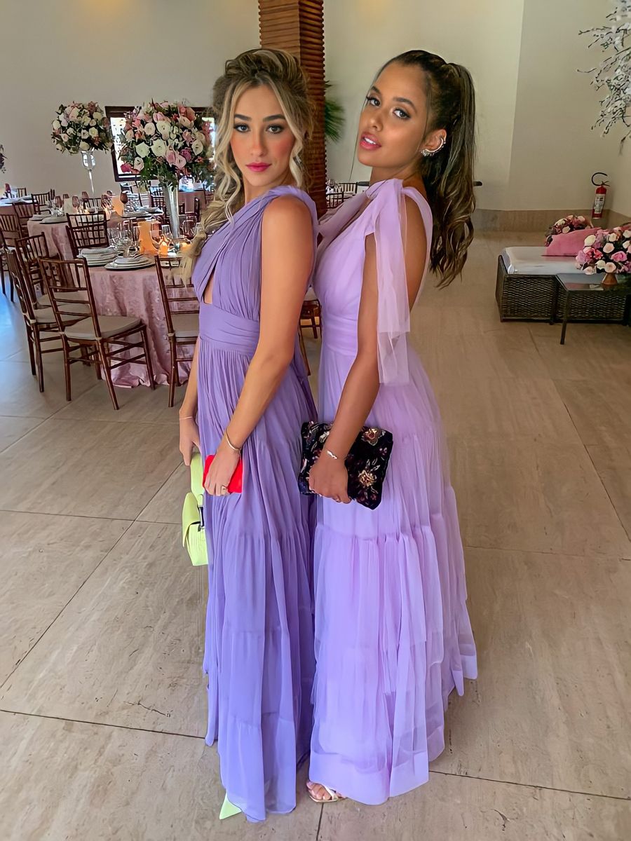 Elegant Purple A-line One-shoulder Chiffon Long Prom Dress Evening Dress