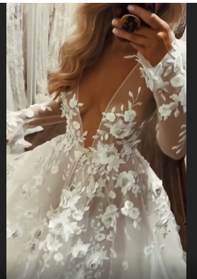 White lace appliqué long prom dress white evening dress