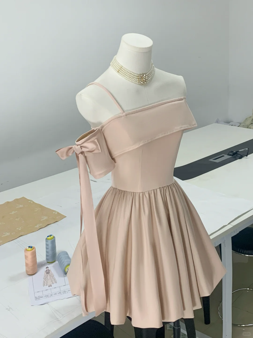 Elegant Off The Shoulder Pink A Line Short Party Dress Homecoming Dress