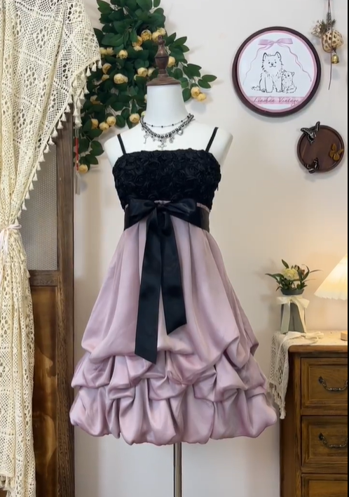 Unique Spaghetti Straps Rose Flowers Birthday Outfits Lavender A Line Homecoming Dress