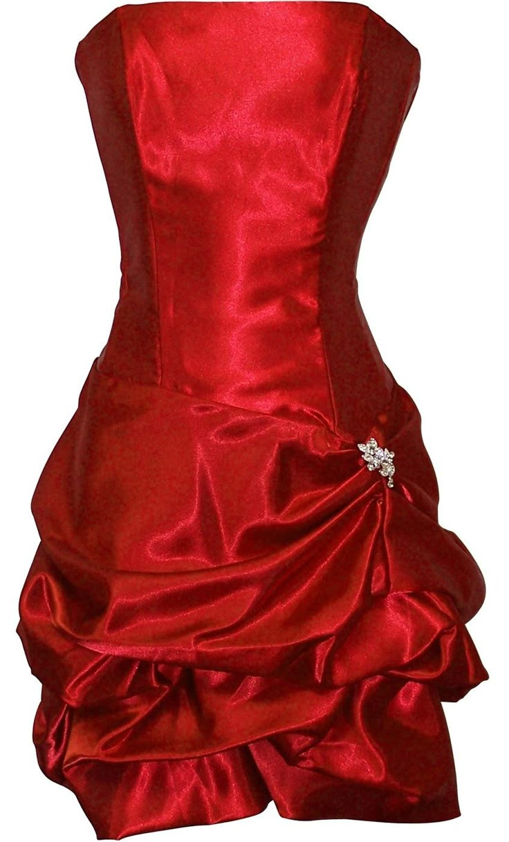 Vintage Red Strapless Satin Pleated Homecoming Dress Short Birthday Outfits
