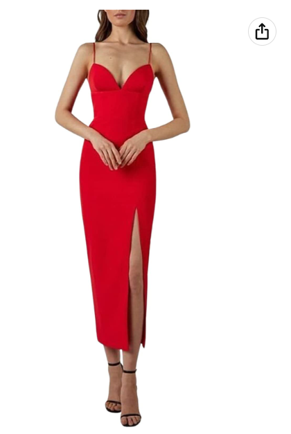 Spaghetti Straps Simple Prom Dress Blue Party Dress With Hight Split