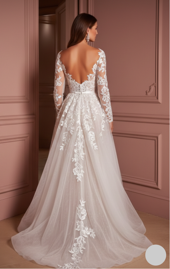 Plus Size Sleeve Wedding Dress Lace Applique Short Tulle Gown