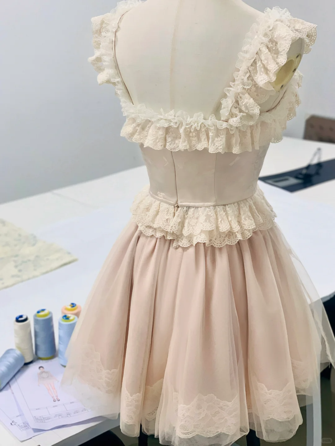 Cute Light Blush Pink Tulle Lace A Line Birthday Dress Formal 6th Grade Homecoming Dress