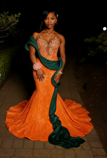 Luxurious Mint Green Mermaid Strapless Sequined Prom Dress Evening Dress