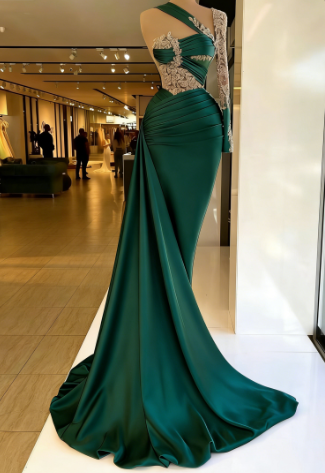 Lace prom dresses, evening dresses, custom make prom dress, arabic prom dress, new arrival evening dresses, fashion evening gowns, elegant prom dress