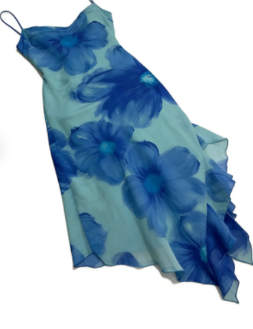 Flowy Chiffon Printed Strapless 19th Birthday Homecoming Dress