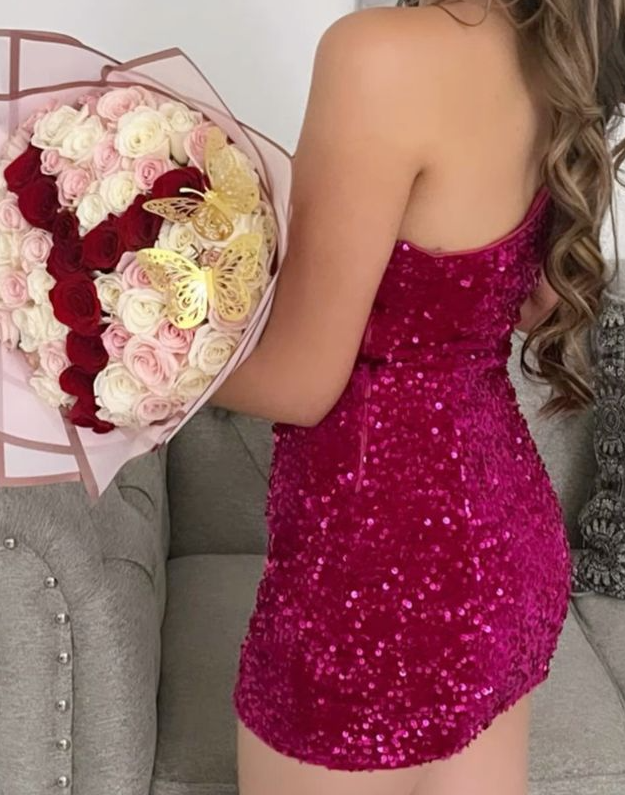 Elegant Sequin Homecoming Dress,Short Party Gown