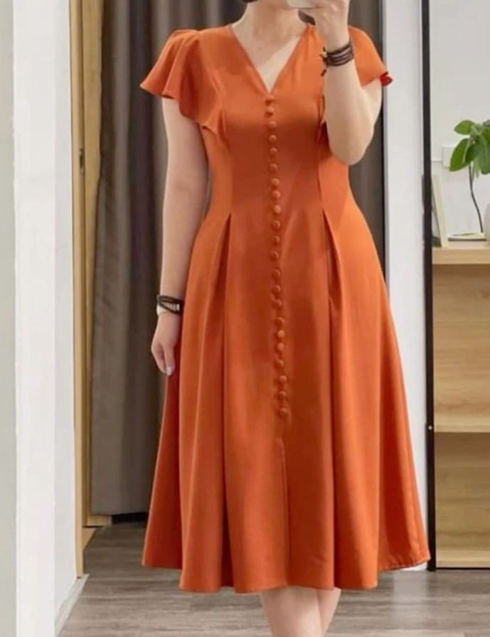 Summer Short Sleeve Casual Loose Dress Woman Solid Ruffles Vestidos Fashion V-Neck Dresses