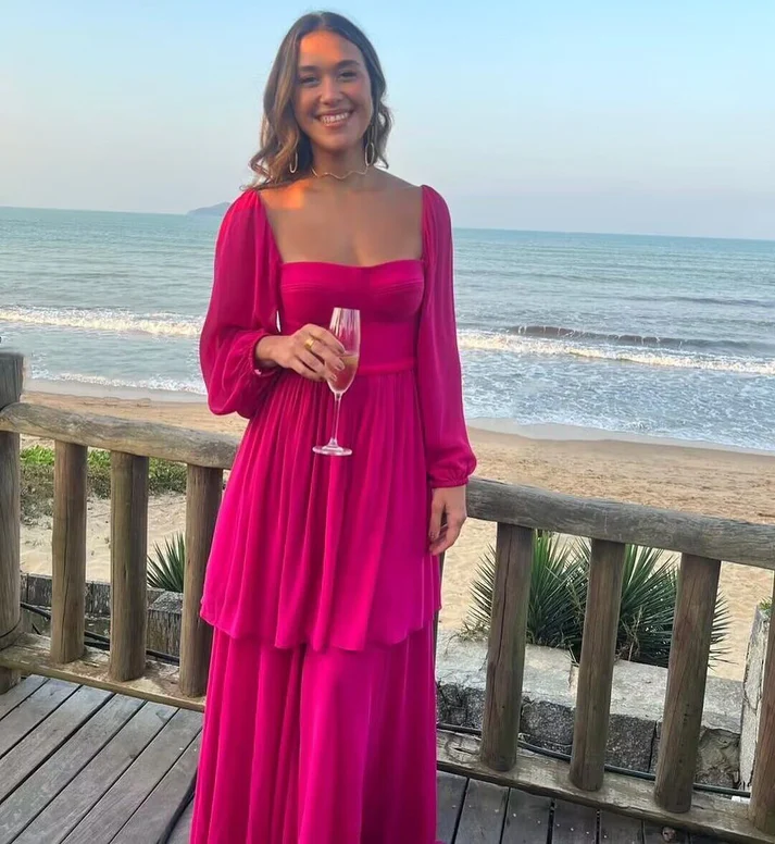 A Line Long Prom Dress Formal Party Dress