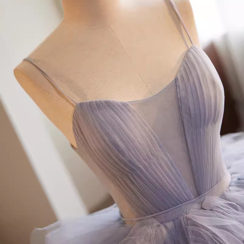 Stunning Ball Gown Spaghetti Straps Tulle Lavender Sweet 16 Dresses