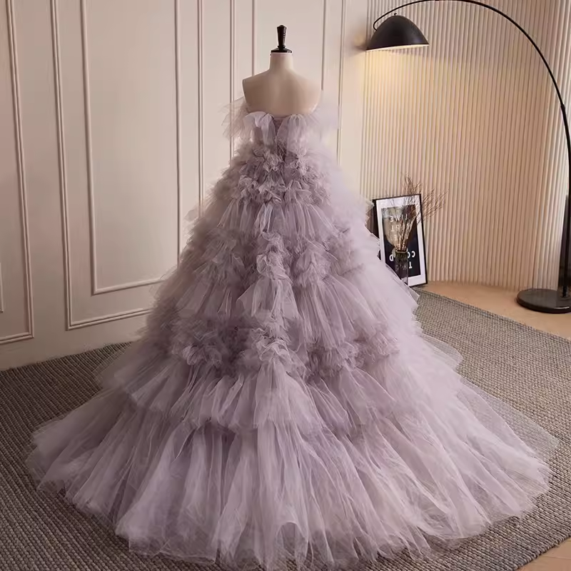Stunning Ball Gown Strapless Tulle Sweet 16 Dresses