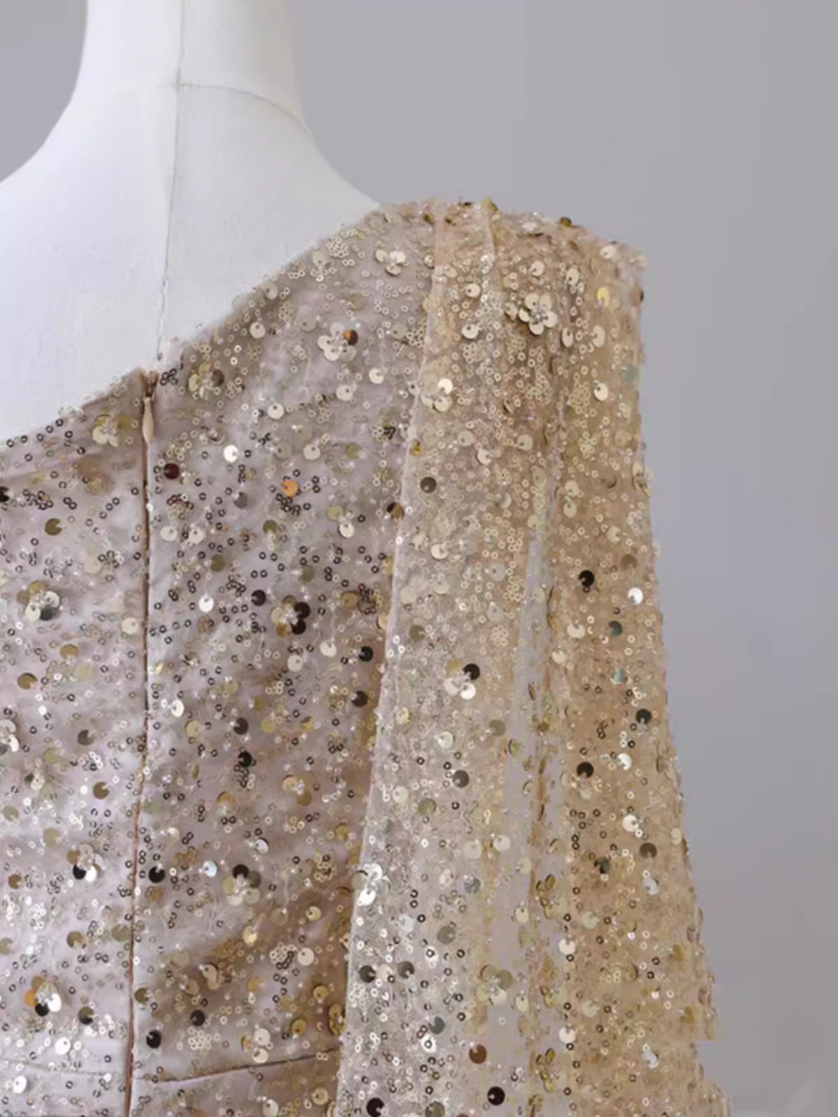 Mermaid One Shoulder Sequin Long Prom Dress