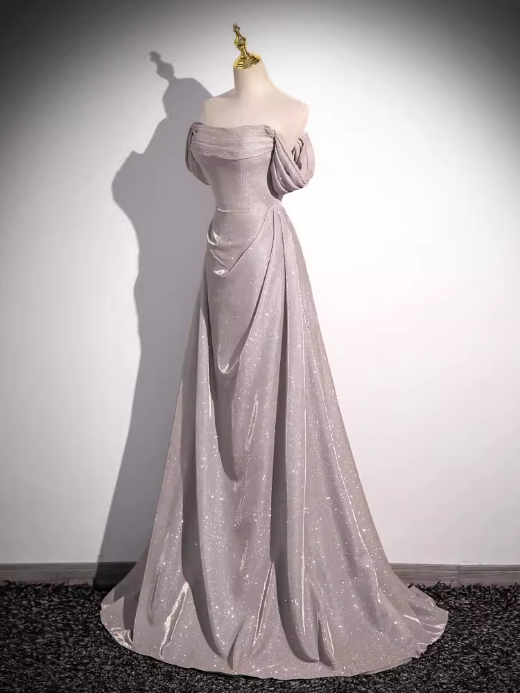 Sexy Sheath Strapless Sequin Long Prom Dress