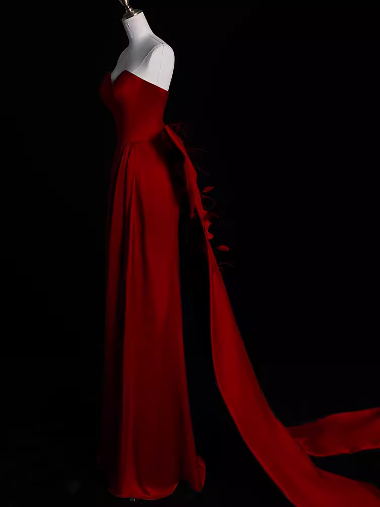 Sexy Mermaid Long Red Prom Dresses