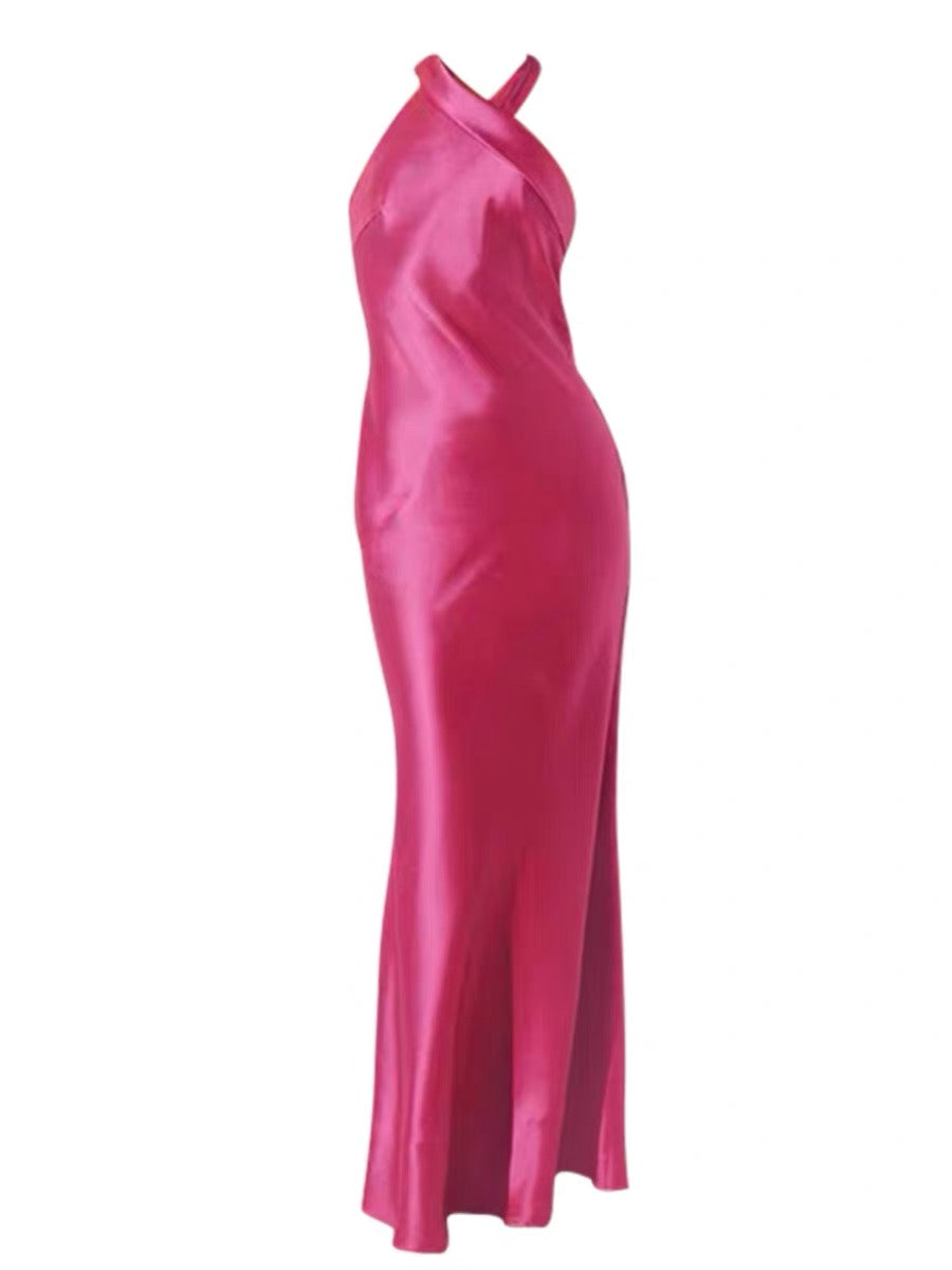 Sexy Mermaid High Neckline Long Prom Dress Wedding Guest Dresses