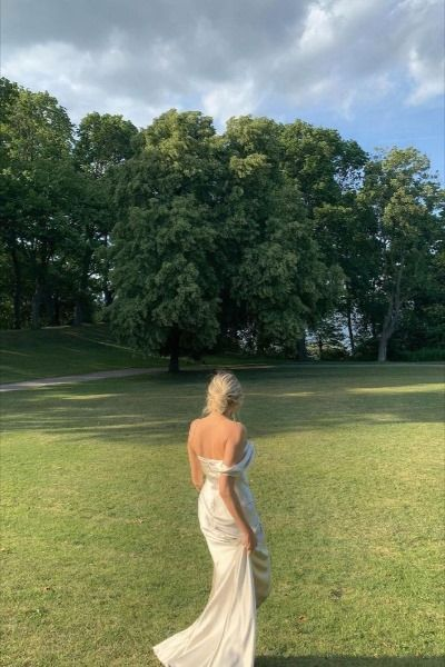 Sexy Sweetheart Ivory Party Dress Slit Long Prom Evening Dress