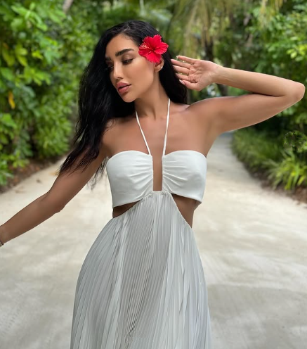 Sexy White A Line Pleated Party Dress Evening Gown