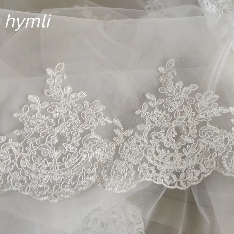 118" Long ,102" Wide One Layer Mantilla Veil , Wedding Veil , Bridal Veil, Lace Veil With Metal Comb
