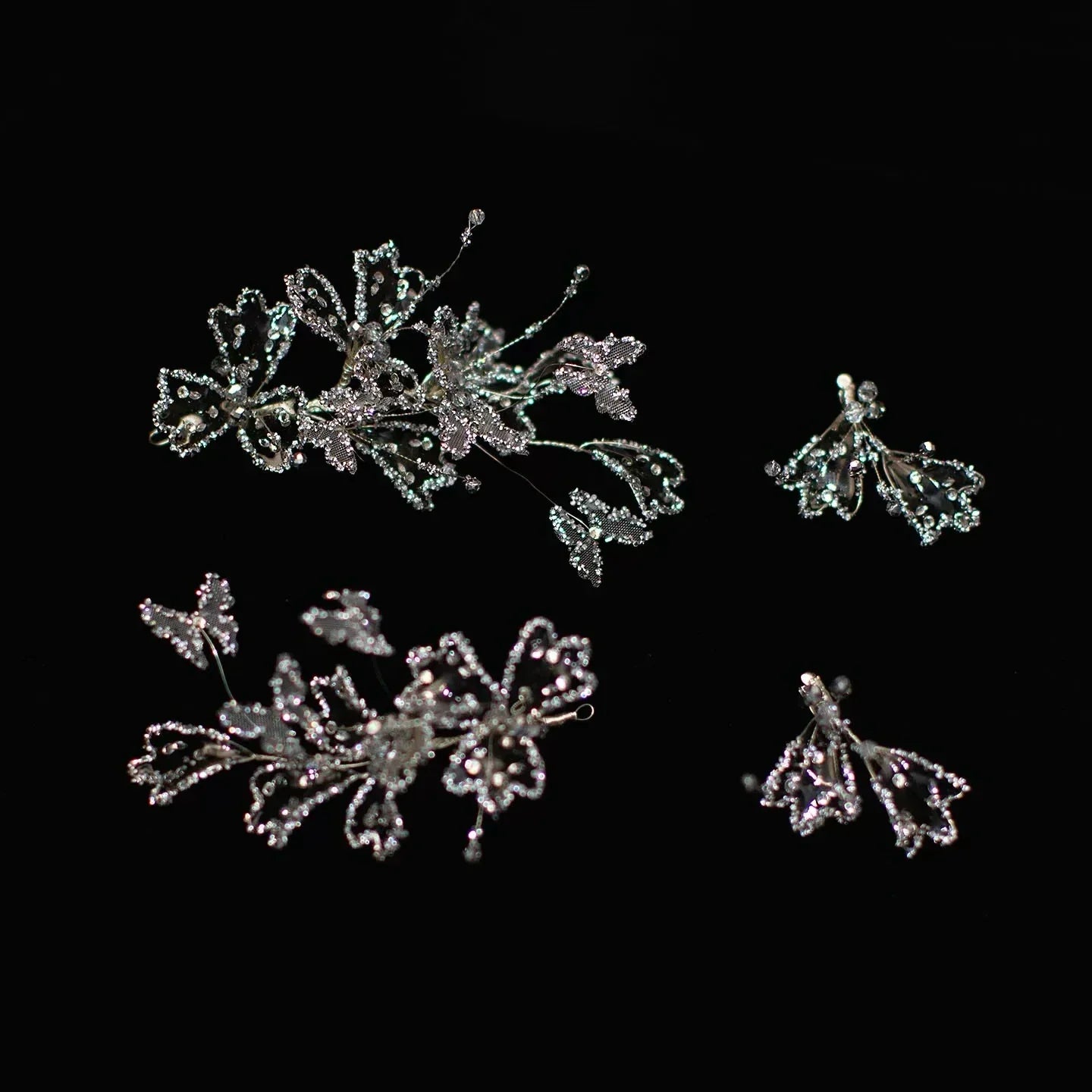 Wedding Hair Accessories Crystal Hair Pin Clip Butterfly Head Piece For Brides Women Girl Party Prom Hairpin Bridal Jewelry