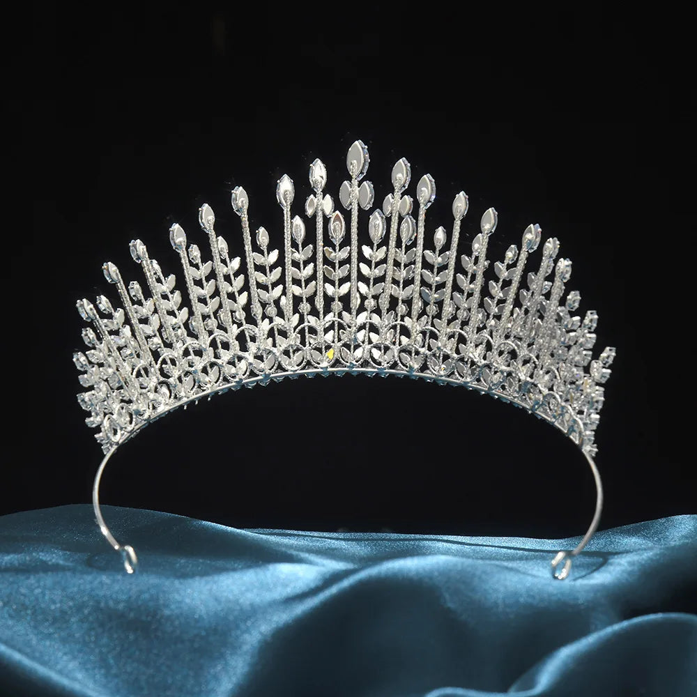 Crystal AAA Zircon Tiaras and Crowns Headband Brides Birthday Gift Prom Pageant Diadem Wedding Accessories Bridal Hair Jewelry