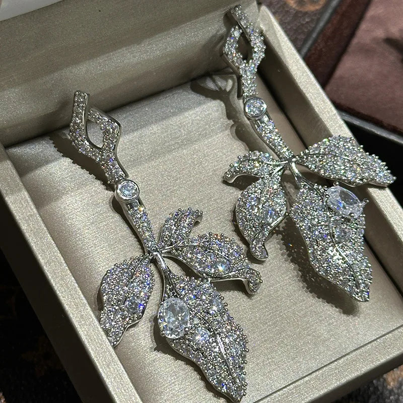 High Quality CZ AAA Zircon Bridal Earrings Cubic Zirconia Wedding Earring For Women Bride Accessories Dinner Party Dress Jewelry c
