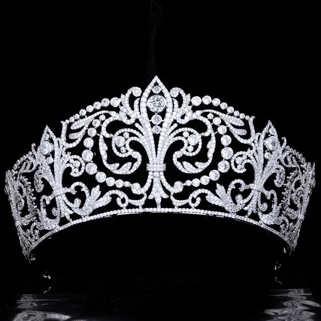 Wedding Hair Accessories Princess Queen Zircon Tiaras and Crowns Cubic Zirconia Headband Brides Big Large Diadem Bridal Jewelry