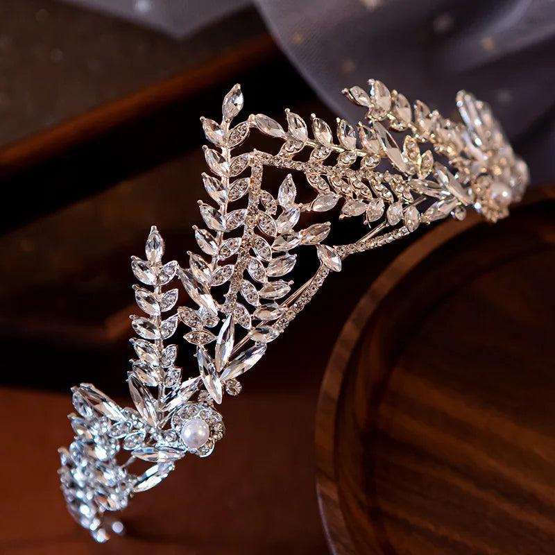 Bridal Hair Jewelry Rhinestones Crystal Crowns and Tiaras Women Brides Princess Queen Headband Headpiece Wedding Accessories