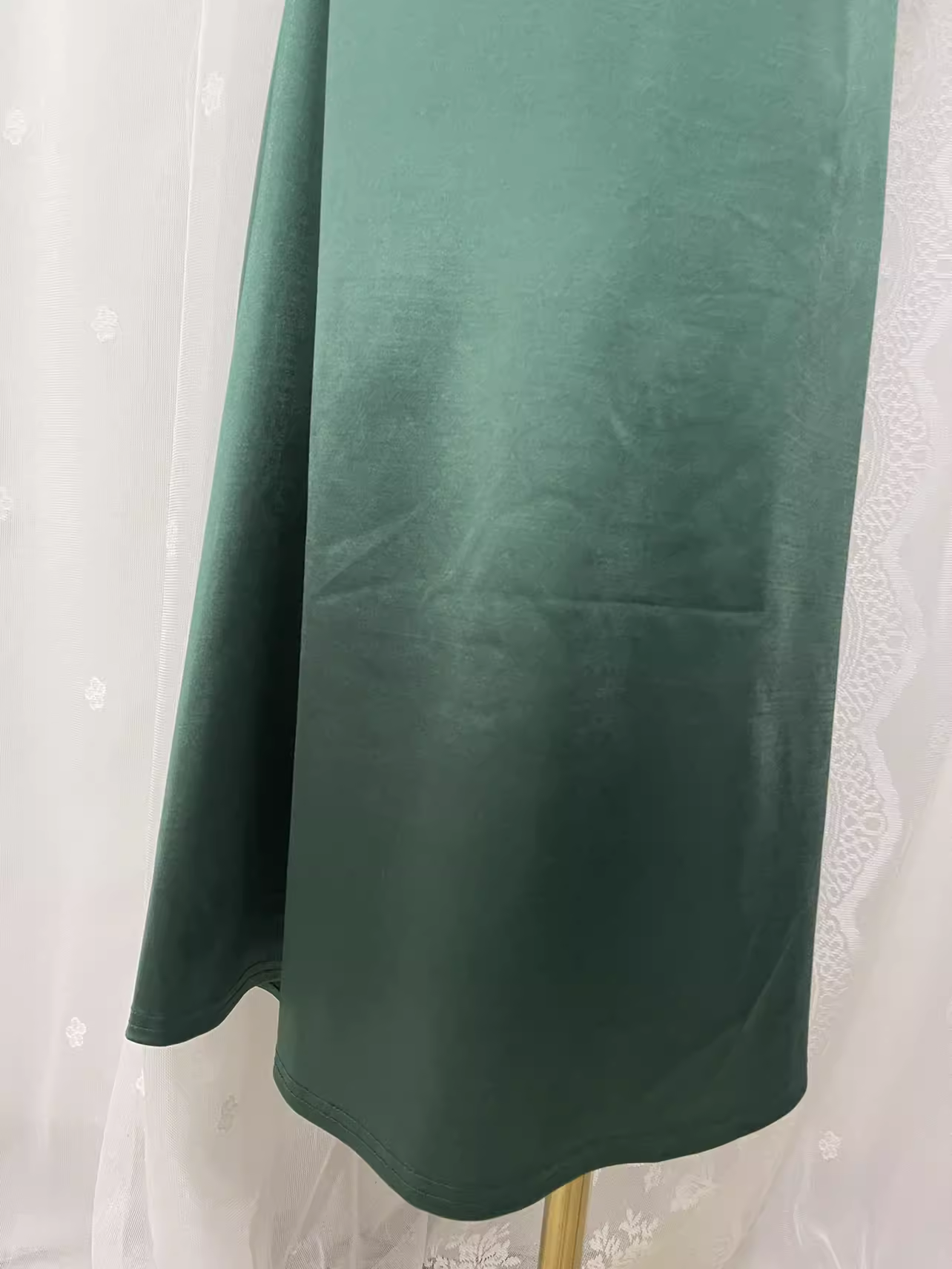 Simple Sheath Spaghetti Straps Green Long Vacation Dress Birthday Outfits