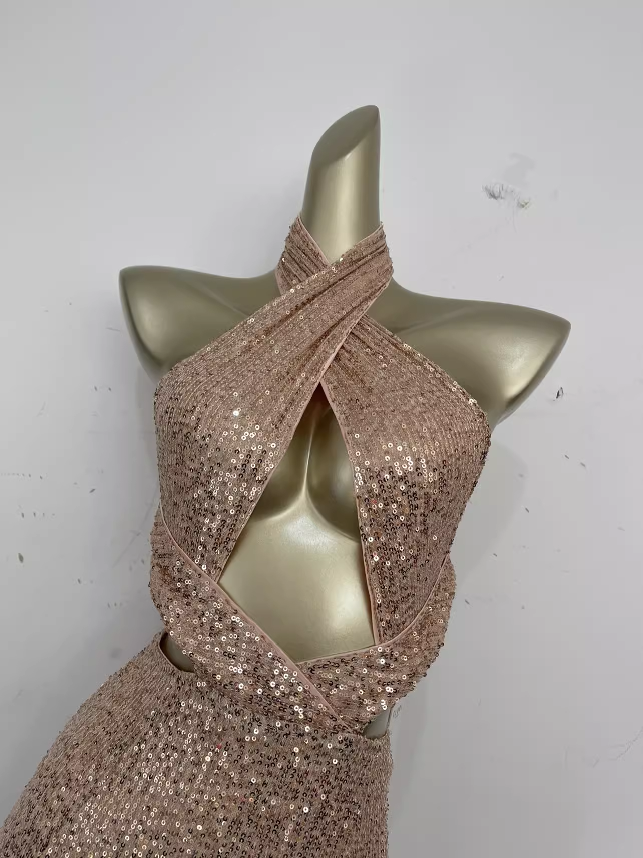 Sexy Sheath Halter Sequin Vacation Dress Birthday Dresses