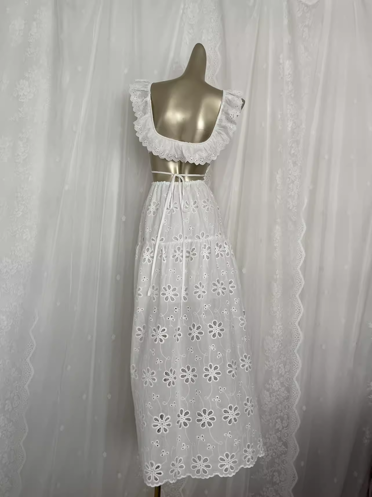 Cute A Line Lace White Vacation Dress Birthday Dresses
