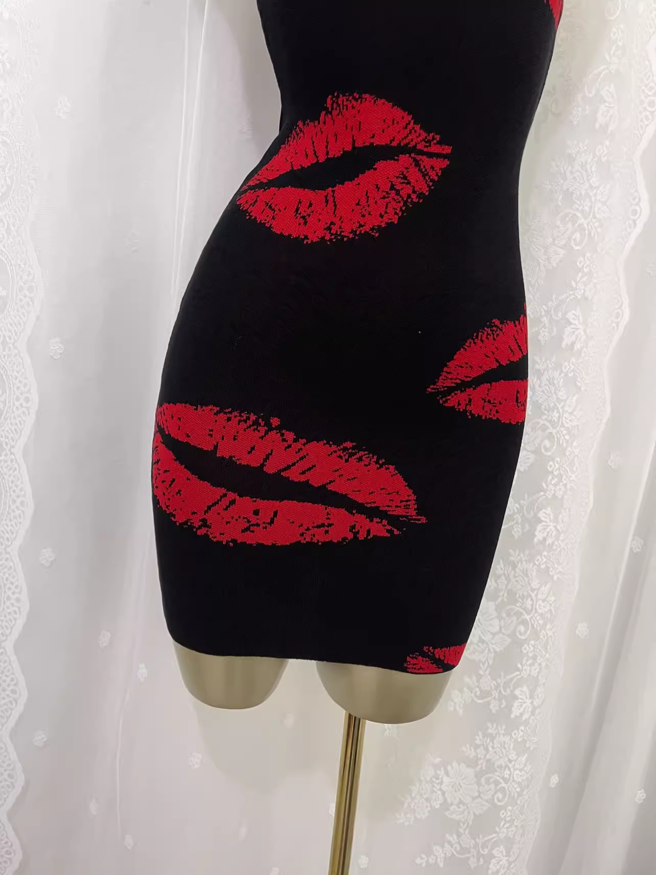 Vintage Sheath Strapless Floral Red Travel Vacation Dress Short Birthday Dress