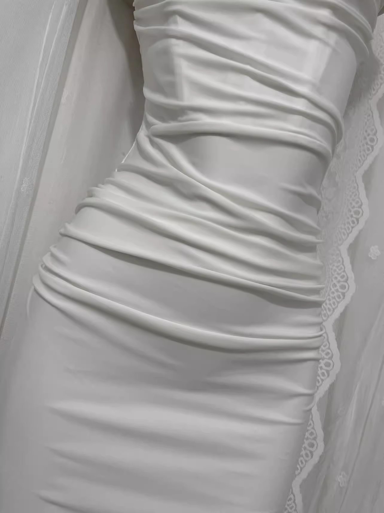 Cute Sheath Spaghetti Straps Satin White Long Vacation Dress Birthday Dresses