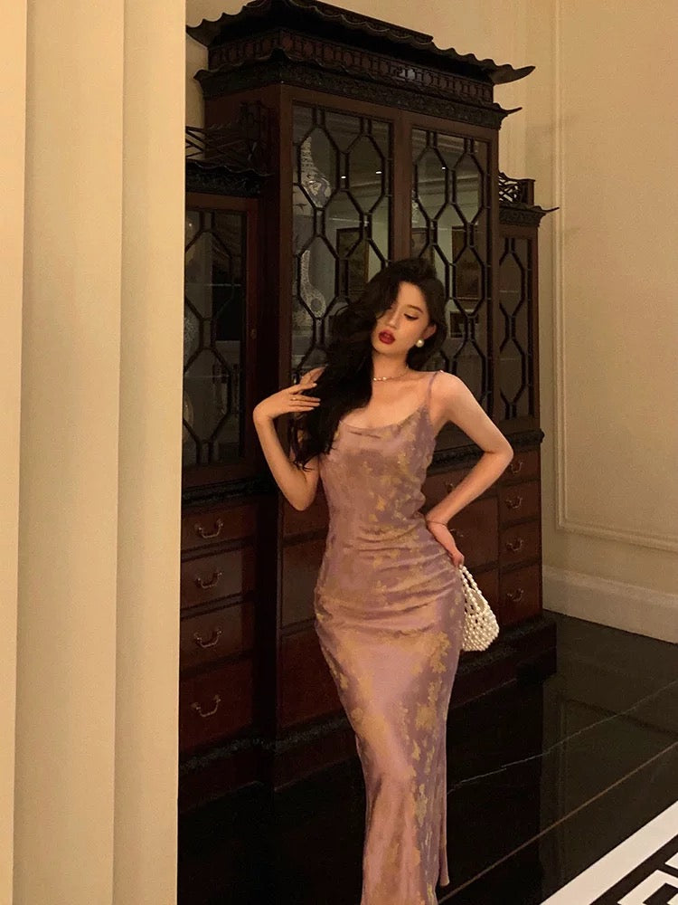 Classy Sheath Spaghetti Straps Lilac Prom Dresses Birthday Outfits Evening Gown