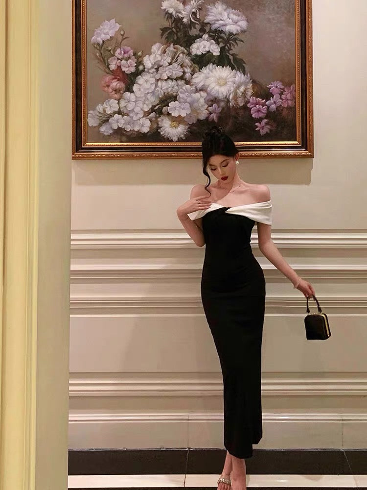 Gorgeous Mermaid Off The Shoulder Black Date Night Dress Prom Dresses Birthday Outfits