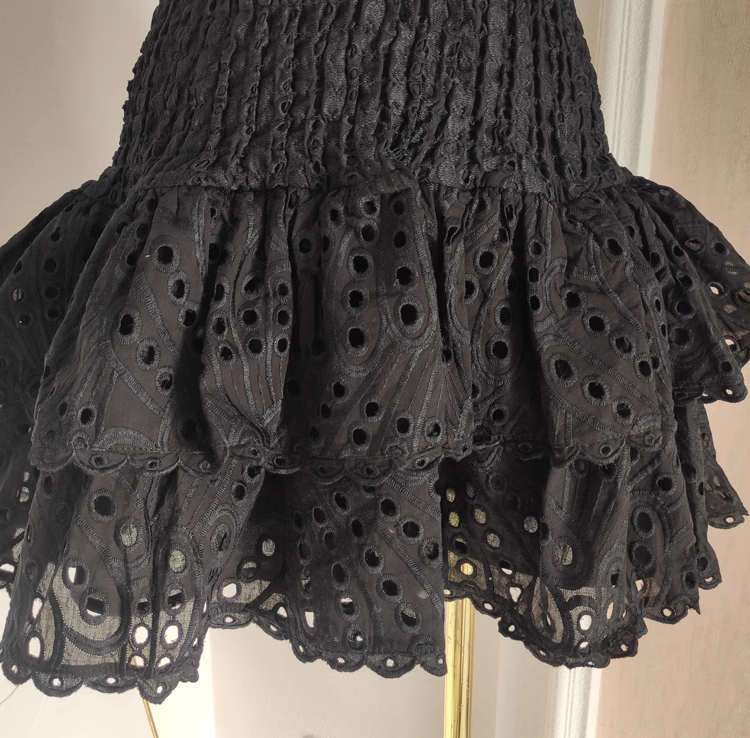 Cute Sheath Strapless Black Lace Vacation Dress Short Birthday Dresses