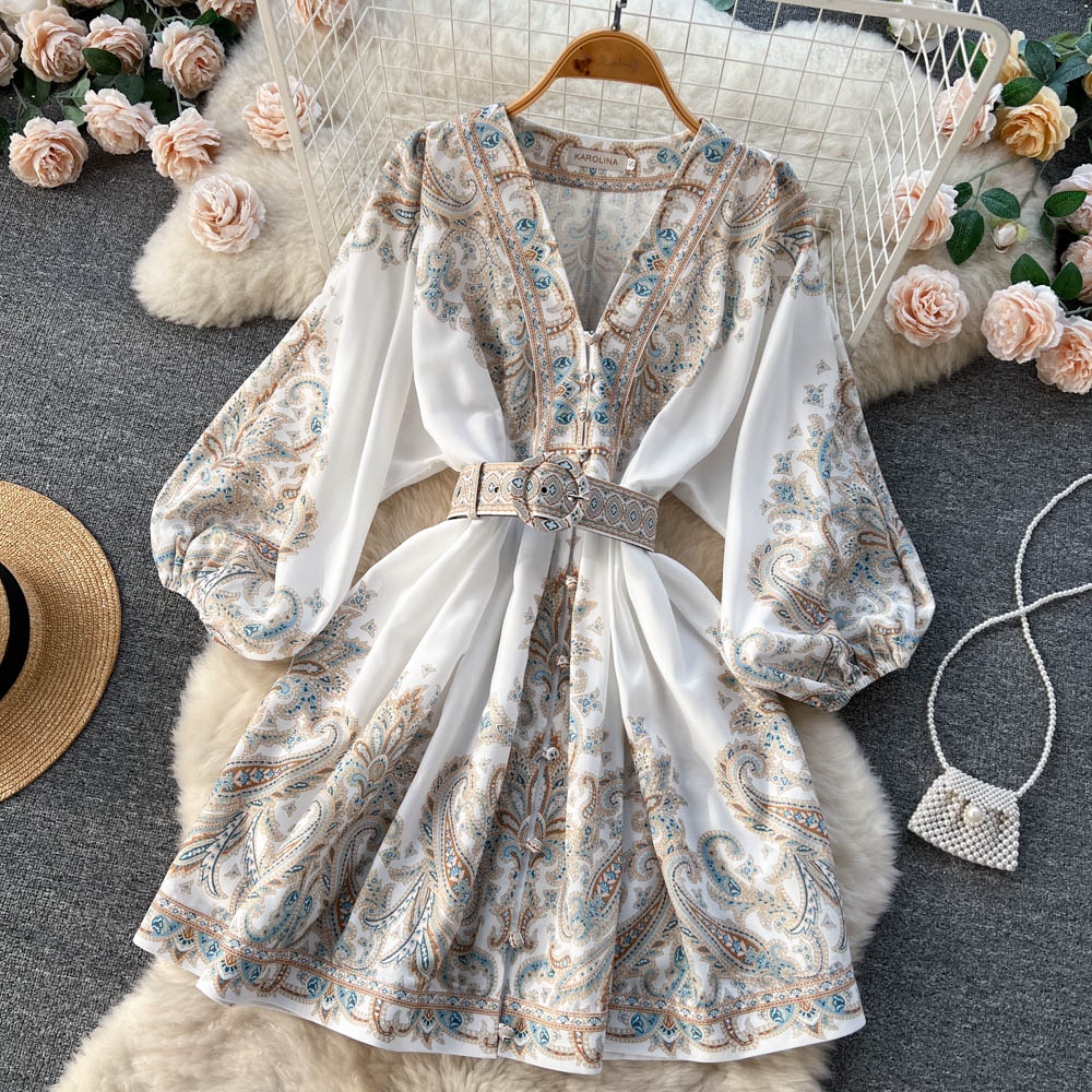 Chic A line Long Sleeves Long Sleeves Holiday Dresses Autumn Beach Dress