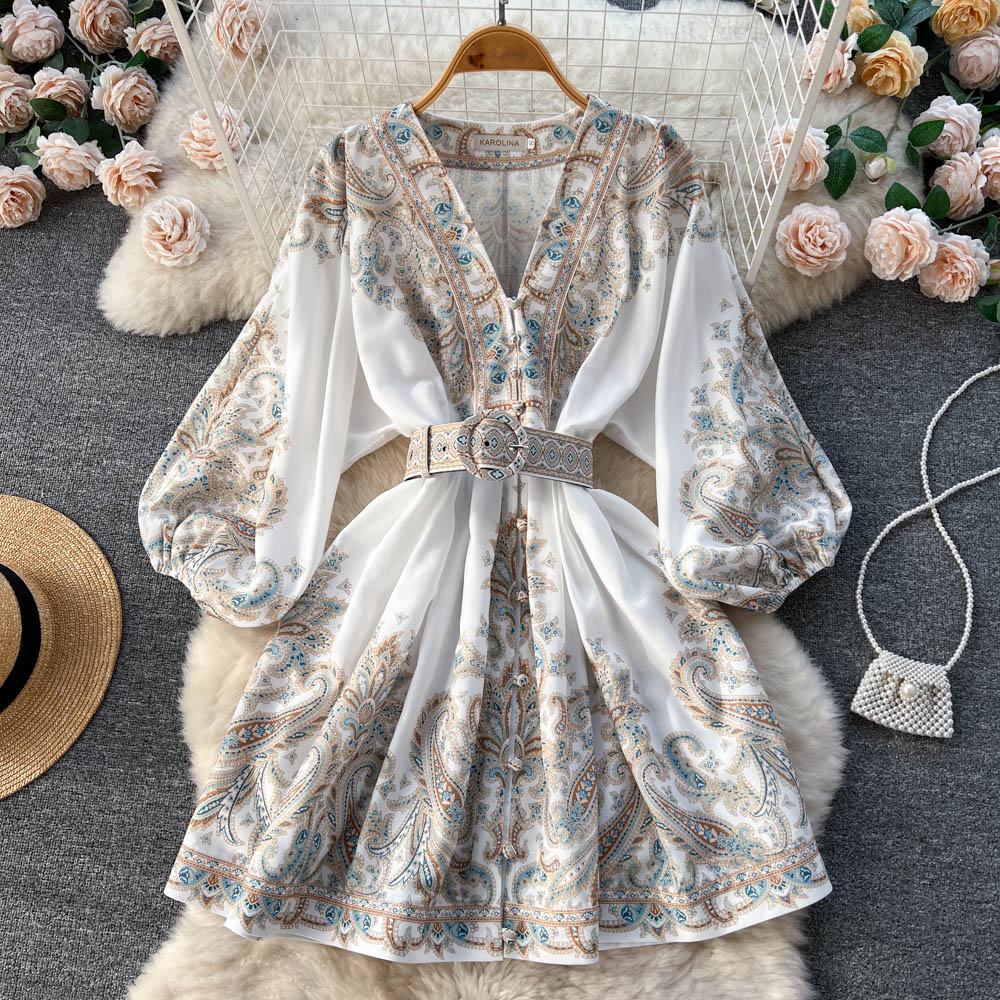 Chic A line Long Sleeves Long Sleeves Holiday Dresses Autumn Beach Dress