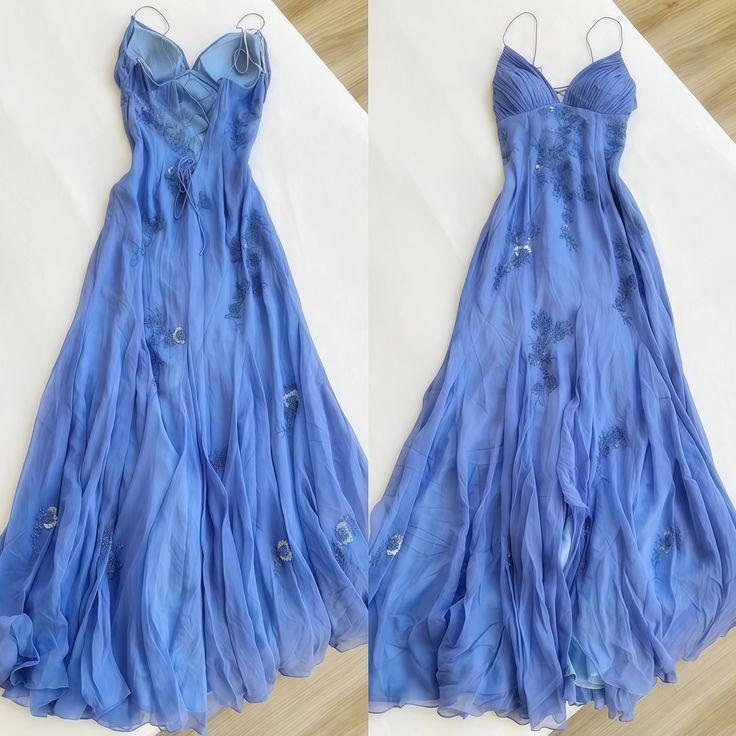 Pretty Mermaid Spaghetti Straps Lilac Long Prom Dresses Party Dress